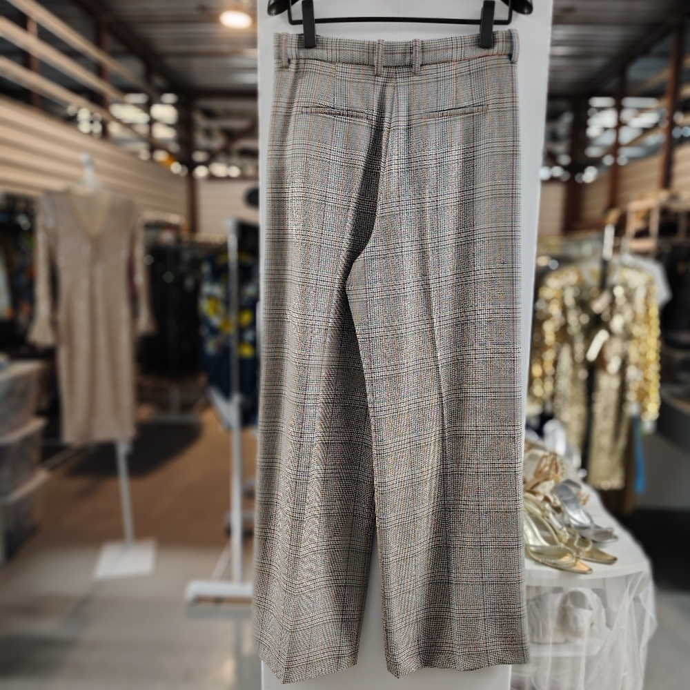 ROSETTA GETTY Prince Of Wales Checked Wide-Leg Trouser | Size 4 | NWT - Picture 4 of 9